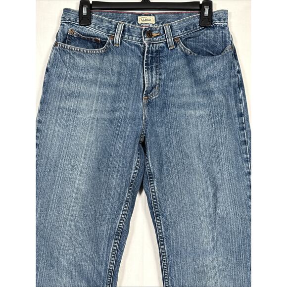 Vintage LL‎ Bean Straight Jeans Womens Size 10 Reg 0DNS5 Blue Denim - Picture 2 of 7